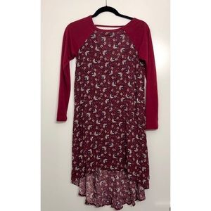 Maroon Floral Dress